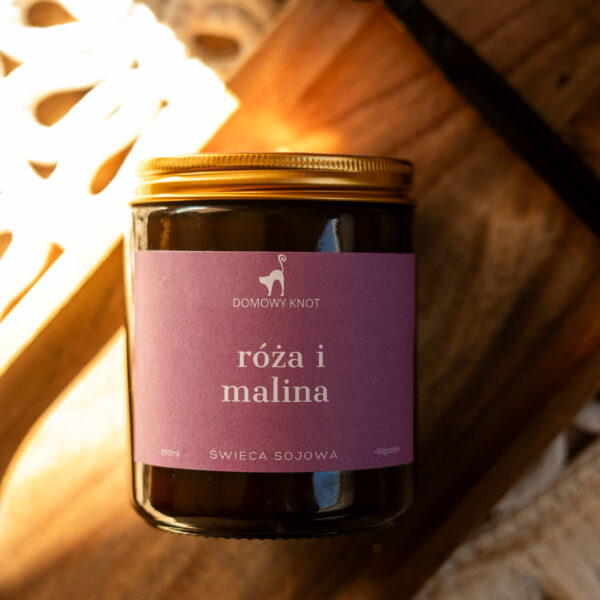 Róża i Malina Świeca Sojowa 250ml
