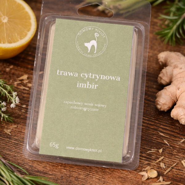 Trawa Cytrynowa i Imbir Wosk Do kominka