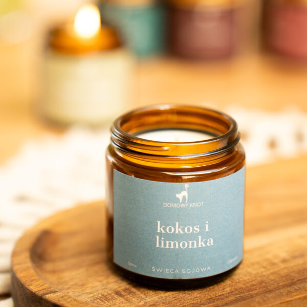 Kokos i Limonka Świeca Sojowa 120ml