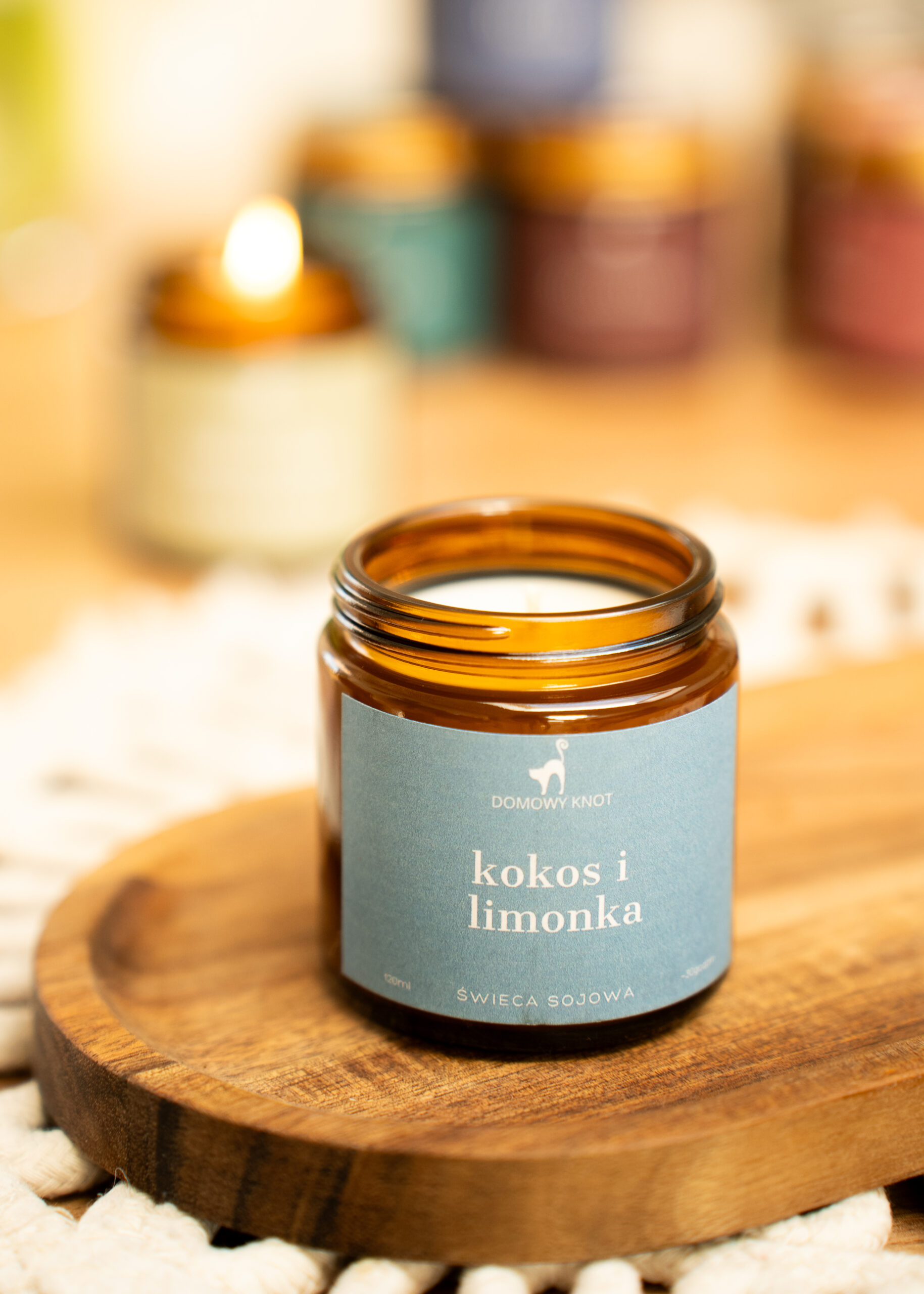 Kokos i Limonka Świeca Sojowa 120ml