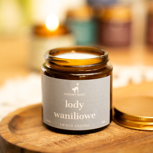 Lody Waniliowe Świeca Sojowa 120ml