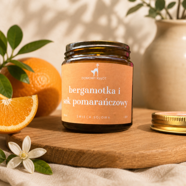 Bergamotka i sok pomarańczowy Świeca Sojowa 120ml