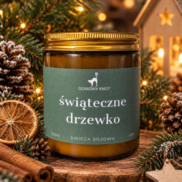 Świąteczne Drzewko Świeca sojowa